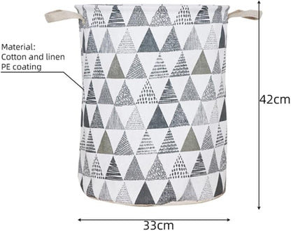 1PC Folding Laundry Basket Round Storage Bin Bag Large Hamper Collapsible Clothes Toy Basket Bucket Organizer Large Capacity