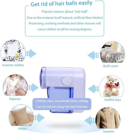 Fabric Shaver,Bobble Remover for Clothes,Electric Lint Remover w/3 Replaceable Blade,Cleaning BrushRechargeable Sweater Defuzzer PillRemover,Depiller Effectively RemovePills for Clothes & Furniture