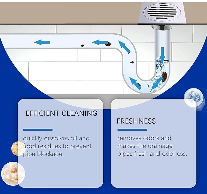 Drain Cleaner, Powerful Sink and Drains Cleaners, Drains Clog Remover for Kitchen Bathroom Toilet (3pcs)