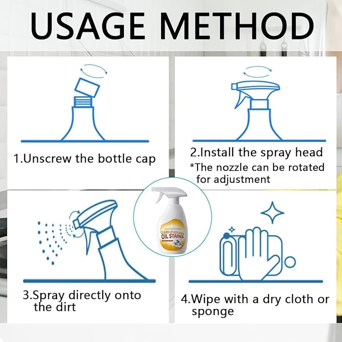 Heavy Duty Degreaser, 2026 Kitchen Heavy Duty Cleaner Spray Portable Degreasing Spray, All-Purpose Kitchen Pots and Pan Cleaner for Appliances Countertops Range Hoods (3)