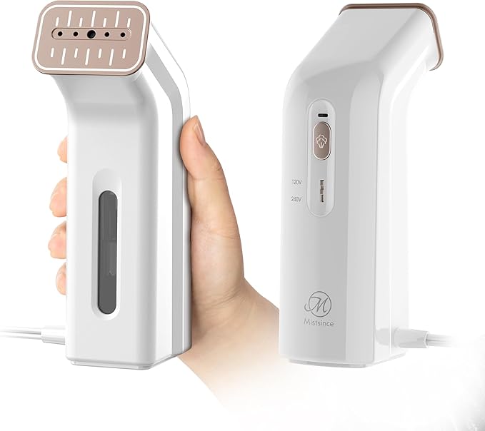 Mini Travel Steamer for Clothes,Dual Voltage & Wrong Voltage Alarm,110-240V Steamer & Iron 2 In 1,Integrated 170ml Tank,1.2lbs Travel Size Fabric Iron,Handheld Steaming Wrinkles Remover For Garment