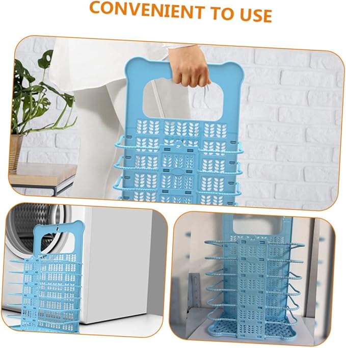 Foldable Laundry Basket Wall Hanging Clothes Storage Basket Space-Saving No Drill Design for Easy Installation Organizer for Bathroom and Laundry Room Portable and Stylish