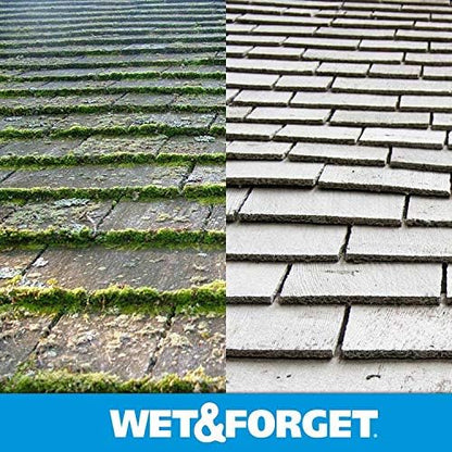 Wet & Forget Moss, Mold, Mildew, & Algae Stain Remover Multi-Surface Outdoor Cleaner Concentrate, Original, 64 Fluid Ounces