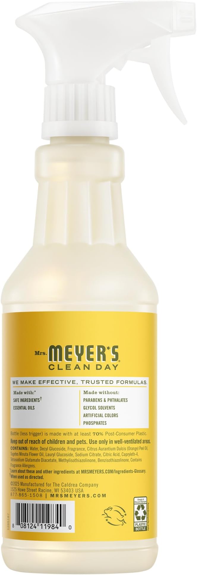Mrs. MEYER'S CLEAN DAY Multi-Surface Everyday Cleaner, Dandelion Scent, 16 Fl Oz Bottle - 3 Pack