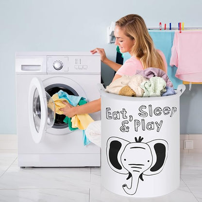 Collapsible Laundry Basket in Bedroom Waterproof Laundry Hamper in Bathroom Large Laundry Bag in College Dormitory Cloakroom Livingroom Nursery Organizer Toy Bin