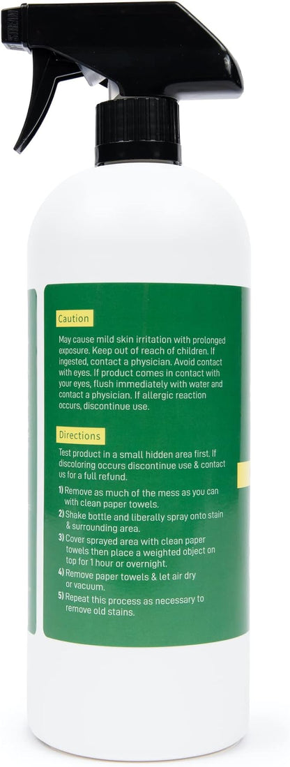 | Pet Enzymatic Stain & Odor Eliminator for Strong Odors Around the Home - Carpet Cleaner for Dog & Cat Urine - 32oz Spray