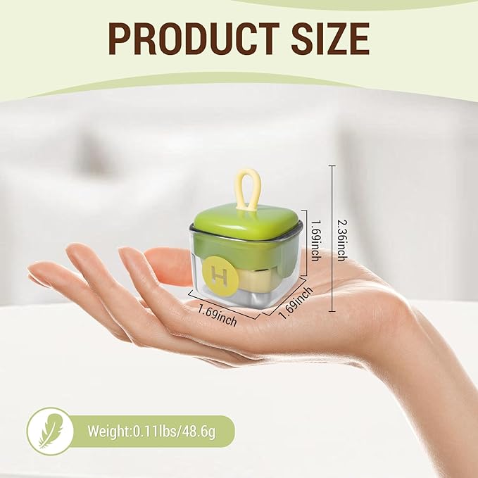 Mini Lint Roller,Washable Sticky Roller Reusable Lint Remover Portable Pet Hair Remover for Clothes,Travel Household (Green+Beige)
