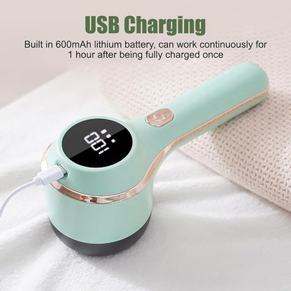 Rechargeable Fabric Shaver, 3 Gears Electric Lint Remover with Digital Display, Portable Clothes Shaver for Clothing Silk Sweater Cotton