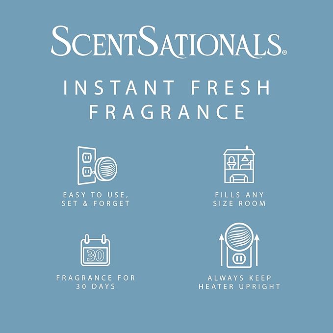 ScentSationals Circle Plug-In Air Freshener Unit - Fragrance Heater with 4 Strength Settings & Swivel Plug - Compatible with ScentSationals Fragrance Oil Refills (2 Pack)
