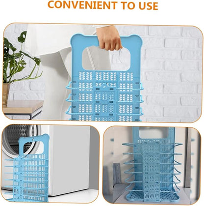Foldable Laundry Basket with Handles Large Capacity Laundry Hamper Organizer for Dirty Clothes Wall Mountable and Portable Storage Bin for Bathroom and Small Spaces