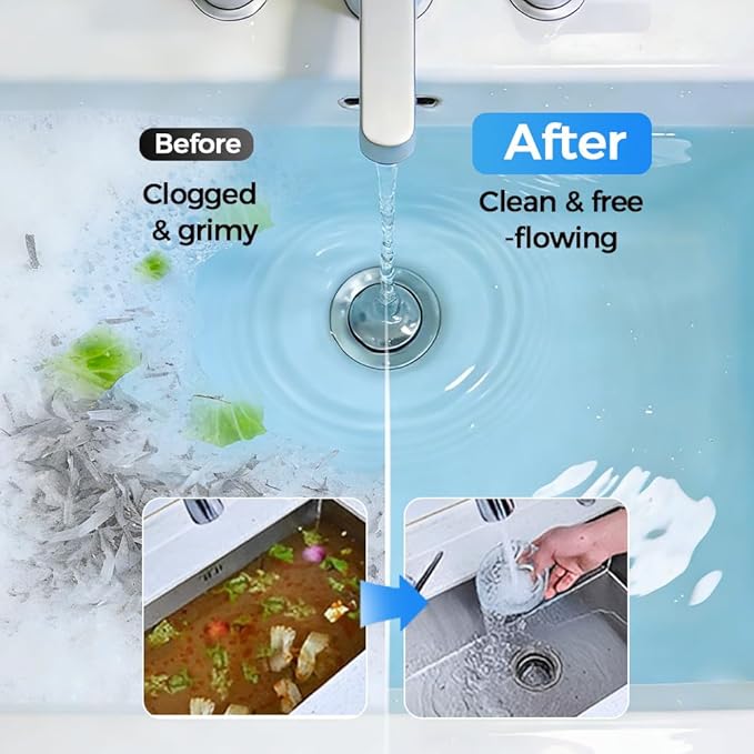 2 Pcs Pipe Dredging Agent, 2026 Upgrade Powerful Drain Cleaner, Sink Drain Cleaner, Pipeline Dredging Agent for Kitchen, Toilet, Sink (2)