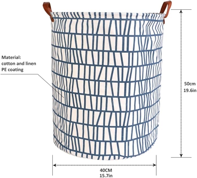 1PC Folding Laundry Basket Round Storage Bin Bag Large Hamper Collapsible Clothes Toy Basket Bucket Organizer Large Capacity