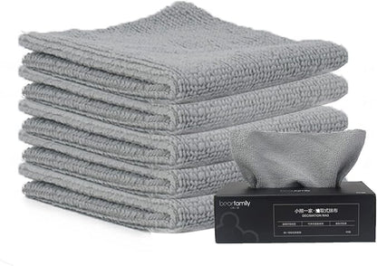 Microfiber Cleaning Cloth Grey-20Pcs (8x8 in) All-Purpose Microfiber Towels，Scratch Proof & Lint Free Cloth