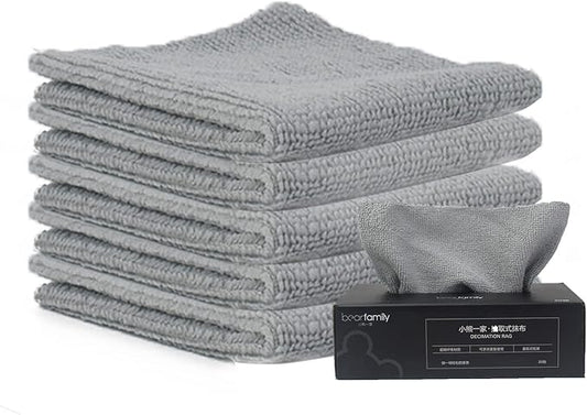 Microfiber Cleaning Cloth Grey-20Pcs (8x8 in) All-Purpose Microfiber Towels，Scratch Proof & Lint Free Cloth