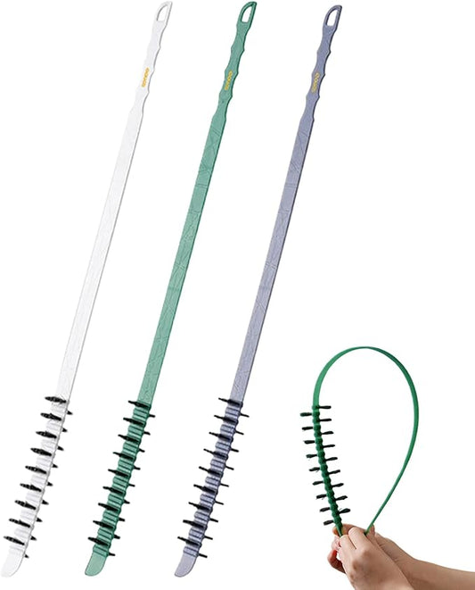 Laundry Brush, 3Pcs Washing Machine Cleaning Brush, Flexible Nylon Bristles Laundry, 0.8x23.6in Effective Reusable Cleaning Tool for Washing Machine Drums for Daily Use