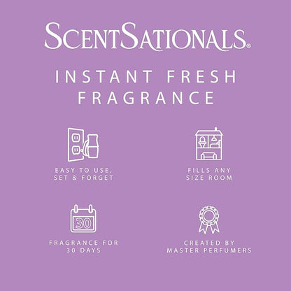 ScentSationals Lilac Blossoms Fragrance Oil Plug In Air Freshener Refills 3-Pack - Works with Scentsationals Wall Plugs, Long-Lasting Home Fragrance, 0.8 fl oz Each, Packaging May Vary