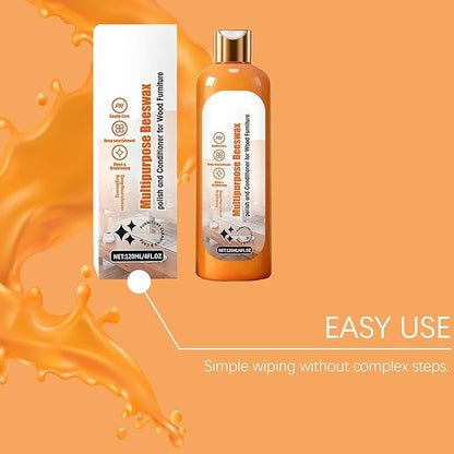 Wood Conditioner for Furniture - 120ml Shine Cleaner Wax | Polishing Wood Restorer for Furniture | for Hardwood Floor Cutting Board Cabinet Table Drawer Antique Teak