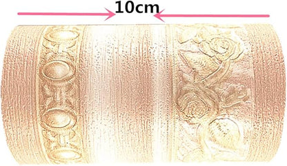 3D Wood Grain Self Adhesive Peel and Stick Waterproof Wall Border Easy to Apply Home Decor Bathroom Kitchen 4 Inch by 16.5 Feet (Light Yellow)