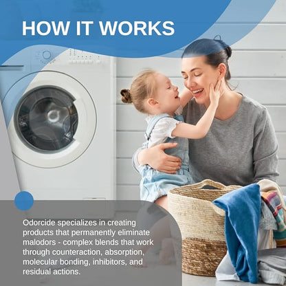 Odorcide – 1 Gallon Concentrated Laundry Odor Eliminator for Strong Odor, All Laundry Uses – Safe, Non-Enzymatic Odor Neutralizer – Laundry Odor Remover for Smoke, Sweat & Pet Odors (1 Gal)