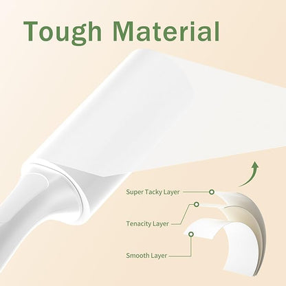 Mini Lint Roller for Pet Hair 2 Pack, Portable Sticky Lint Remover with 100 Sheets, Travel Size Lint Roller for Clothes, Car, Couch & On-the-Go Cleaning