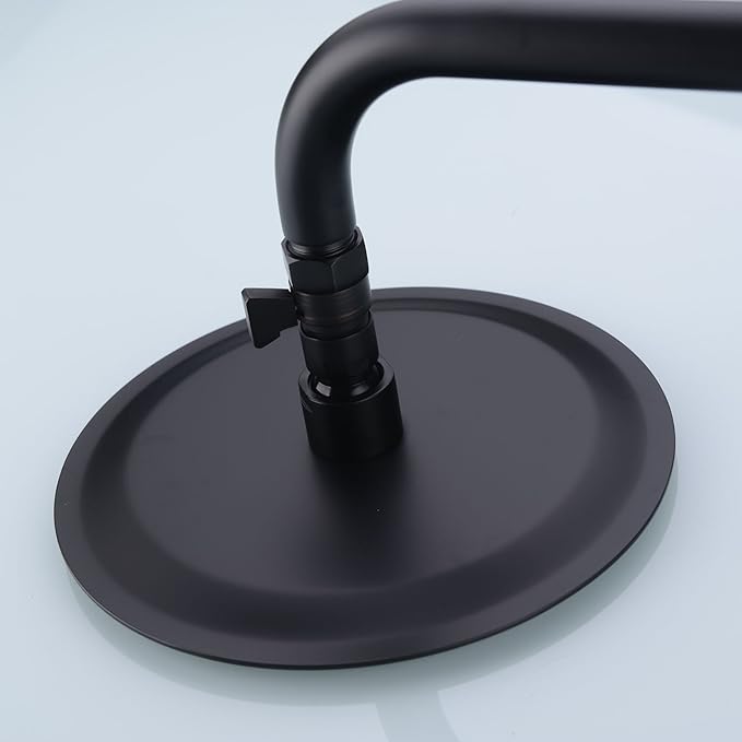 Solid Brass Shower Head Shut Off Valve Water Flow Control with Brass Handle On Off Switch for Hand Shower Bidet Sprayer Shower Arm, Oil Rubbed Bronze
