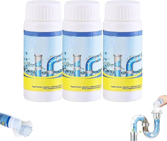 Drain Cleaner, Washbasin Cleaner, Quickly Clears Clogs For Kitchen Sink, Toliet, Handwashing Sink (3pcs)