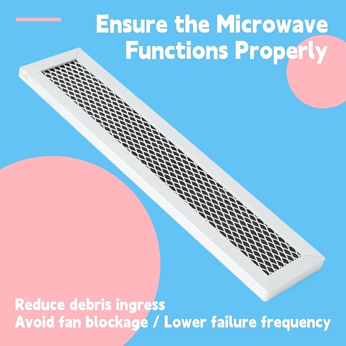 2Pcs Microwave Filters Compatible with Frigidaire FGMV17WNVFA FMV152KSA FMV152KBA FMV152KMA FMV152KQA FMV152KWA FMV157GBA Microwave Oven Charcoal Filter Replacement Part