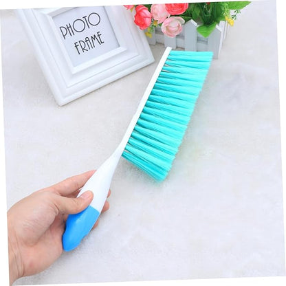 KALLORY 2pcs Cleaning Brush Plastic Handle Soft Bristles for Sofa Bed Carpet Clothes Antiskid Design Lightweight Duster for Indoor Cleaning