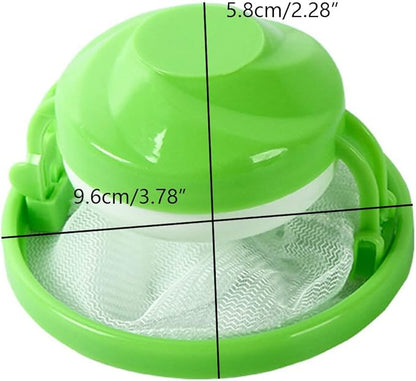 Washing Machine Hair Removal Catcher Filter Mesh Pouch Cleaning Bag Collect, 9.6×5.8cm, Blue