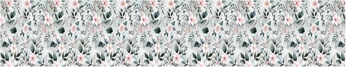 Green Leaf Wallpaper Border 196x4 Inch Peel and Stick Wall Border Removable Vinyl Wall Trim Nature Botanical Pattern for Kitchen Bathroom Bedroom Living Room Decor