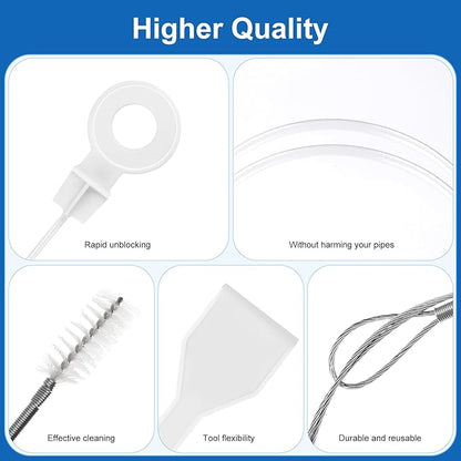 5 Pcs Refrigerator Drain Cleaning Tool Kit Long Tube Brush Cleaner, Fridge Waterline Buddy For Refrigerator, Water Line Cleaner, Reusable Fridge Water Line Kit for Refrigerator Drain Holes