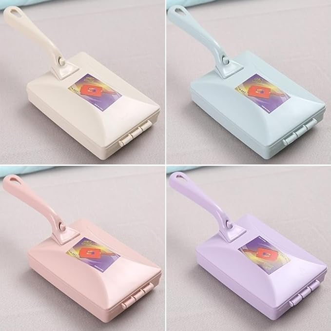 Carpet Debris Brush, Plastic Handheld Cleaning Brush Multi-Functional Handheld Double Roller Sofa Sweepers Carpet Cleaner Brush(Color:Random)