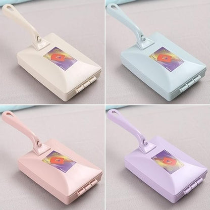 Carpet Debris Brush, Multi-Functional Handheld Double Roller Cleaning Brush, Carpet Table Sweeper Collector Brushes(Color:Random)