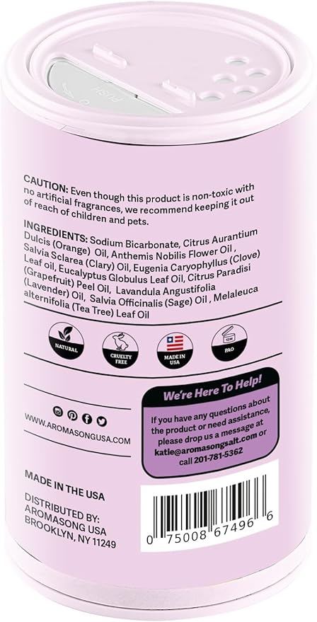 Aromasong Carpet Deodorizer Powder- 2-Pack -100% Natural Lavender Carpet Freshener - Safe For Pets - Carpet Powder For Vacuuming - Effective Pet Odor Eliminator For Strong Odor & Pet Urine - 13 Oz.