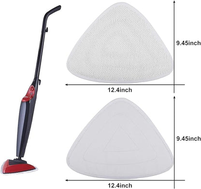 3 Pack Microfiber Steam Mop Replacement Refill Refills Triangle Mop Pads Fit for Steam Mop Cleaner,White Mop Replacement