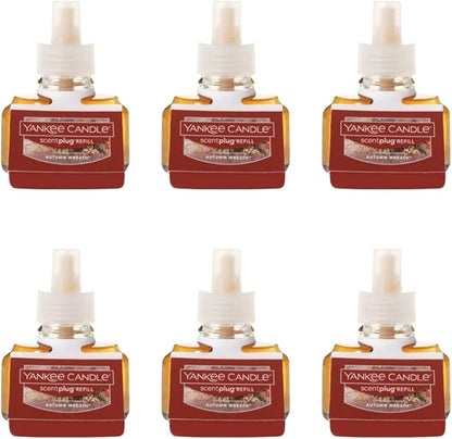 Yankee Candle Autumn Wreath Electric Home Fragrance Scent Plug Refill (Pack of 6)