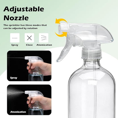 Maredash 16oz Glass Spray Bottles,Empty Reusable Spray Bottles,Glass Spray Bottles for Cleaning,Refillable Containers with Spray Nozzles for Cleaning,Window Cleaner,Hair Care,Flowers12 Pack