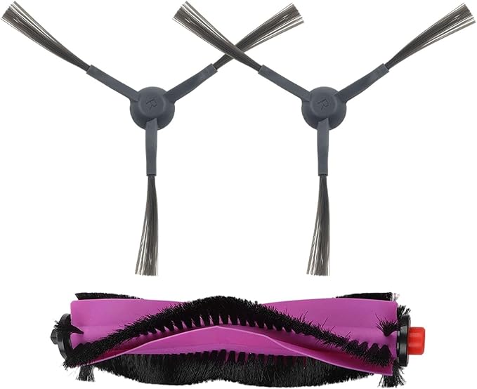 Main Roller Brush with Side Brushes Compatible with for Eureka V15 Pro, J15, for Ultra J15, for Ultra-WH Robotic Vacuums, Replacement Parts for Effective Cleaning of Carpets and Hard Floors(1)
