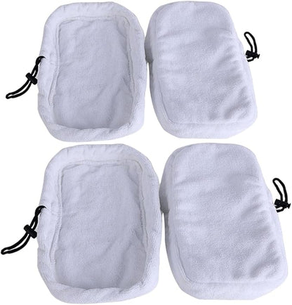BettaWell Washable Reusable Steam Replacement Microfiber Mop Pads Compatible with Bissell Steam Mop Model 1867 | Compare to Bissell Steam Mop Part # 203-2158, 2032158, 3255, 32525 (Pack of 4)