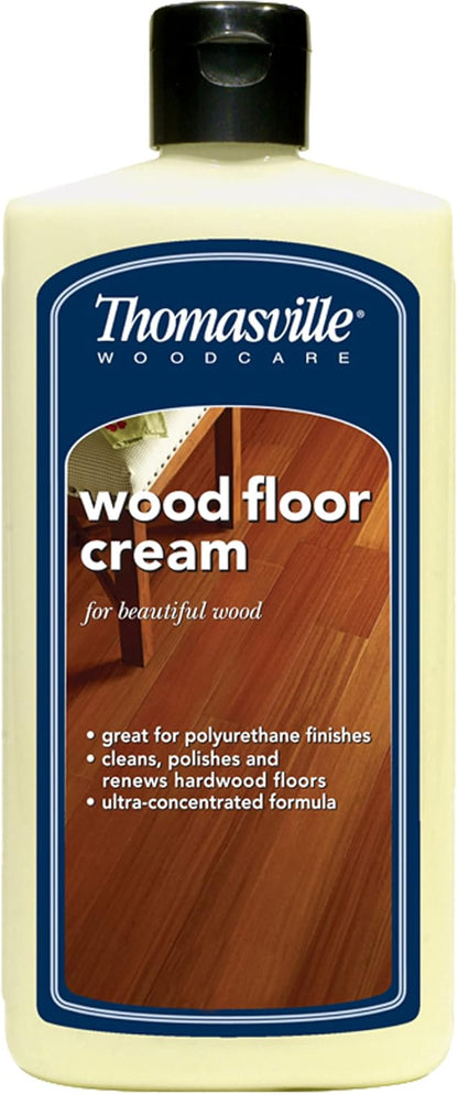 Thomasville WOOD FLOOR CREAM - Multisurface Wood Cleaner and Polish Furniture Quick Shine Restorer Protector Kitchen Cabinets Surface Cleaner House Cleaning Supplies Home Improvement - 16 Oz