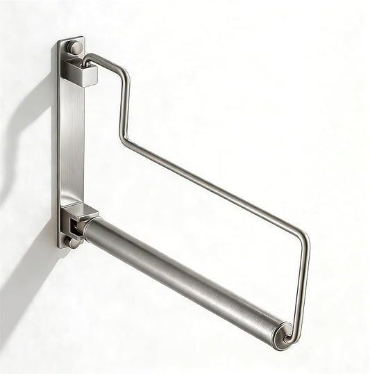 NEWRAIN Clothes Drying Rack, Laundry Racks for Drying Clothes, Wall Mounted Swing Arm Clothes Hanger for Laundry Room, Garage, Indoor & Outdoor Use,Brushed Nickel