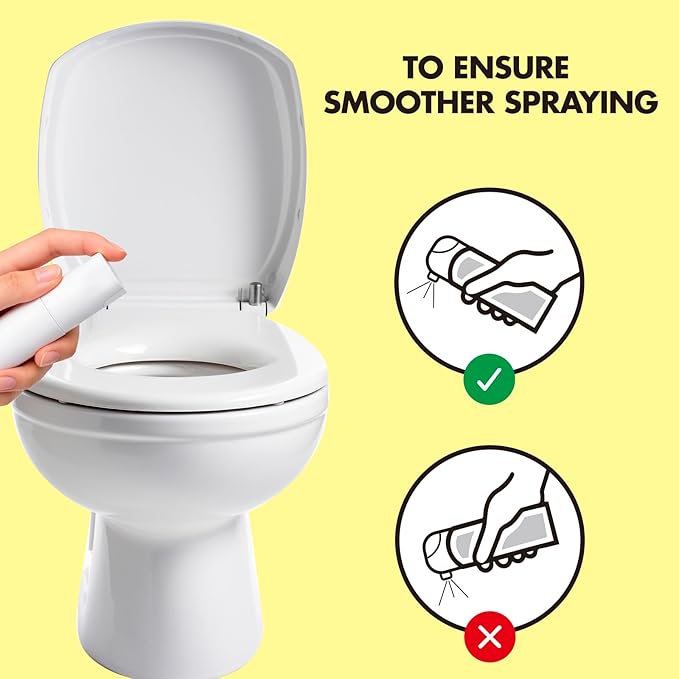 Travel Size Toilet Spray, Bathroom Odor Eliminator, 3 Pack, 1 fl oz Each, Up to 150 Uses, For Home and Travel, Essential Oils Freshener Spray, Sea Salt & Mint, Bergamot, Coconut