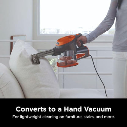 Shark Rocket Ultra-Light Corded Bagless Vacuum for Carpet and Hard Floor Cleaning with Swivel Steering (HV301), Gray/Orange