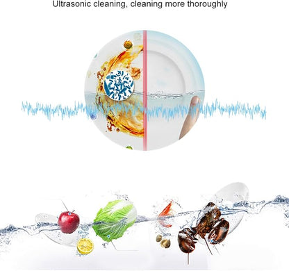USB Ultrasonic Dishwasher, Portable Dish Washing Machine Cleaner, Portable Dish Washing Tool for Dishware Fruit Vegetable (Green)