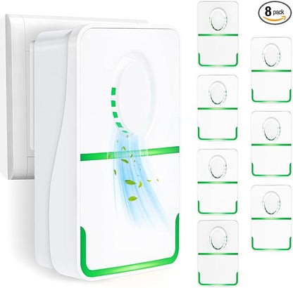8Pack Air Ionizer Plug In Air Purifier with Negative Ion Generator,Air Ionizers for Dust Mites Plug in,Quiet Mini Air Freshener for Bedroom,Office,Basement,Air Purifiers for Odor,Pets Smell,Dust,Smoke