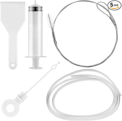 5 Pcs Refrigerator Drain Cleaning Tool Kit Long Tube Brush Cleaner, Fridge Waterline Buddy For Refrigerator, Water Line Cleaner, Reusable Fridge Water Line Kit for Refrigerator Drain Holes