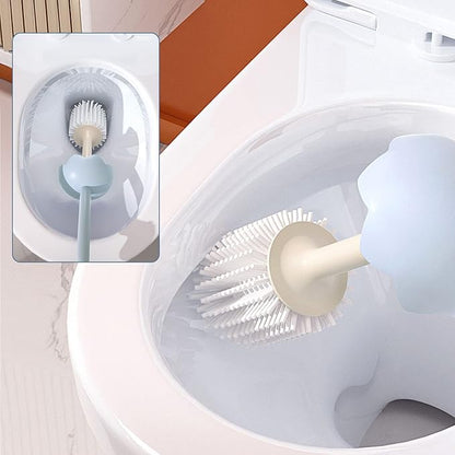 Toilet Brush Dinosaur Shape,Cute Shape Look, TPR Bristles Round Brush, Compact Size Toilet Brushes Floor Standing, 1-Pack