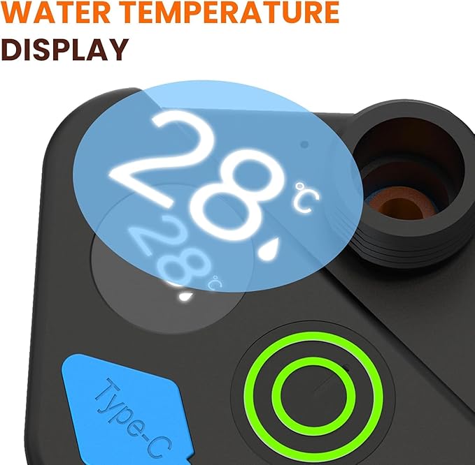 Portable Shower for Camping with Reverse Charging Function,Portable Shower Pump with Rechargeable Electric,Portable Shower Head,Portable Hose,with 3 Spray Modes for Camping,Hiking,Traveling