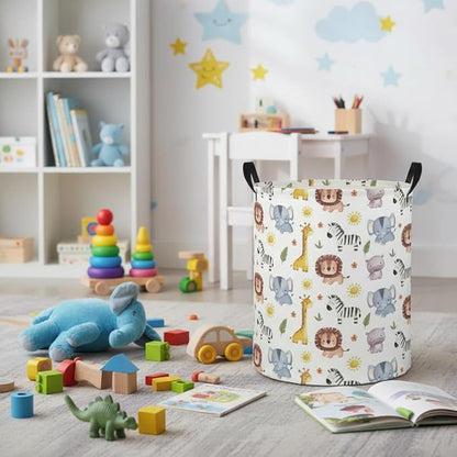 Baby Laundry Hamper kids laundry Basket Waterproof Laundry Bag for Bedroom Toy Clothes Organizer Room Décor(Animal)