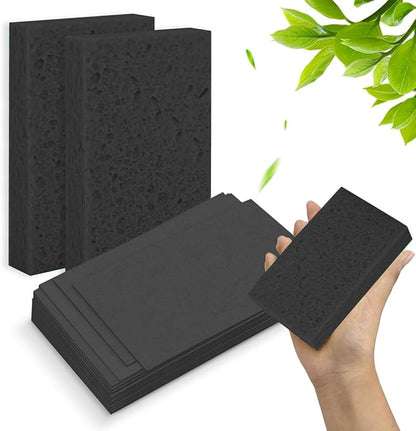 36 - Pack Non-Scratch Scrub Sponges - Sponges for Dishes and Washing Dishes, Cleaning Sponges for Kitchen Home and More（Black）